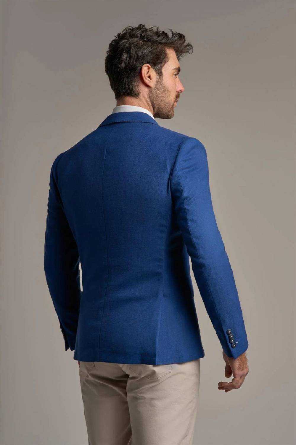 House of Cavani Giacca blu elettrico cavani slim fit a doppiopetto sfoderata Negozi Online
