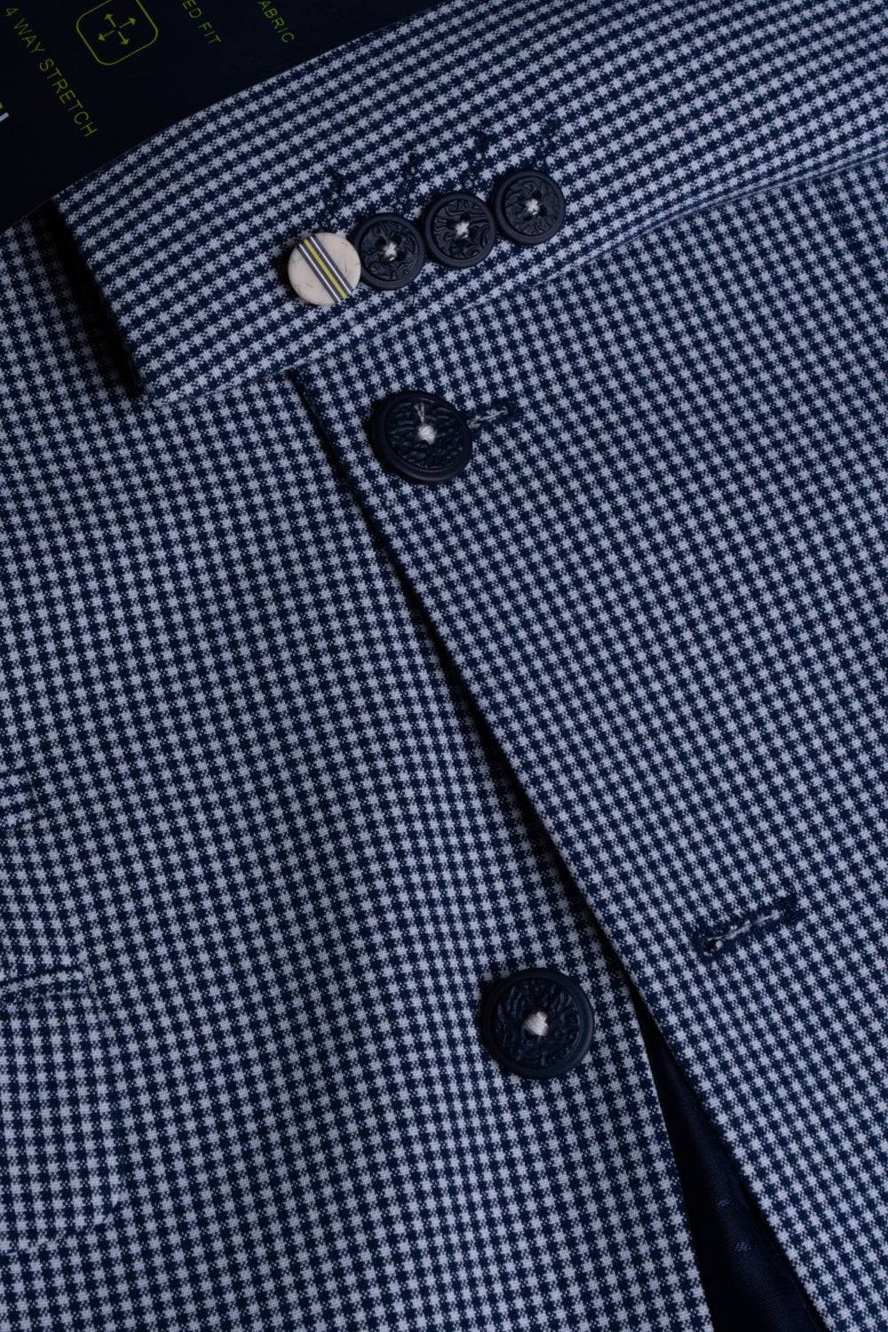 House of Cavani Giacca blazer cavani a quadretti blu stretch Promozione Limitata