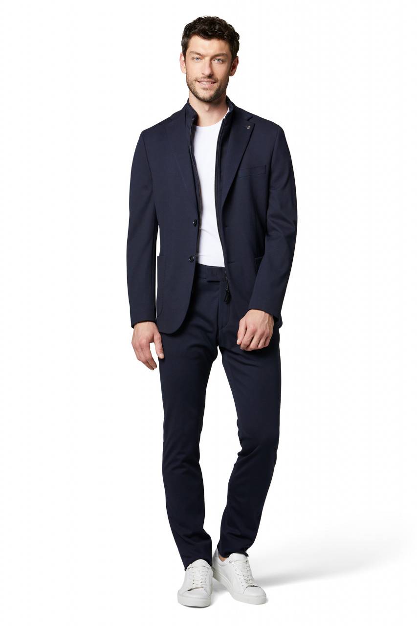 Digel Giacca digel blu in jersey drop quattro corto con pettorina staccabile Shopping Online
