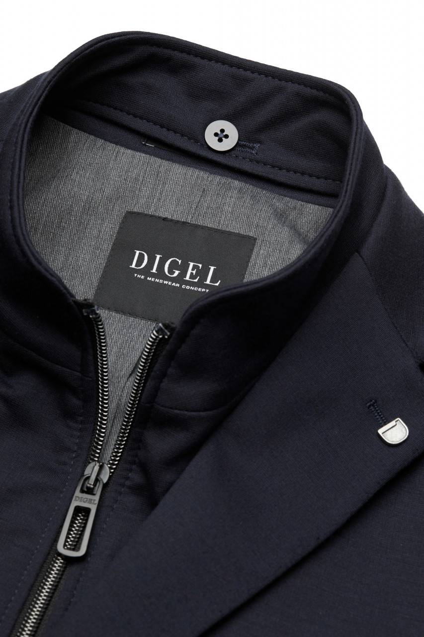 Digel Giacca digel blu in jersey drop quattro corto con pettorina staccabile Shopping Online