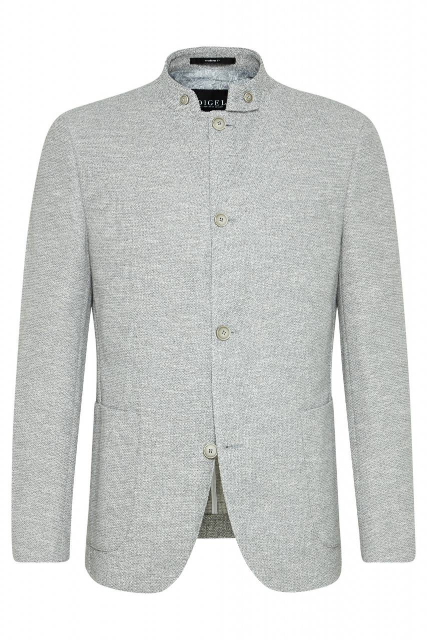 Digel Giacca digel grigio chiaro in jersey modern fit collo coreana Prezzo Ridotto