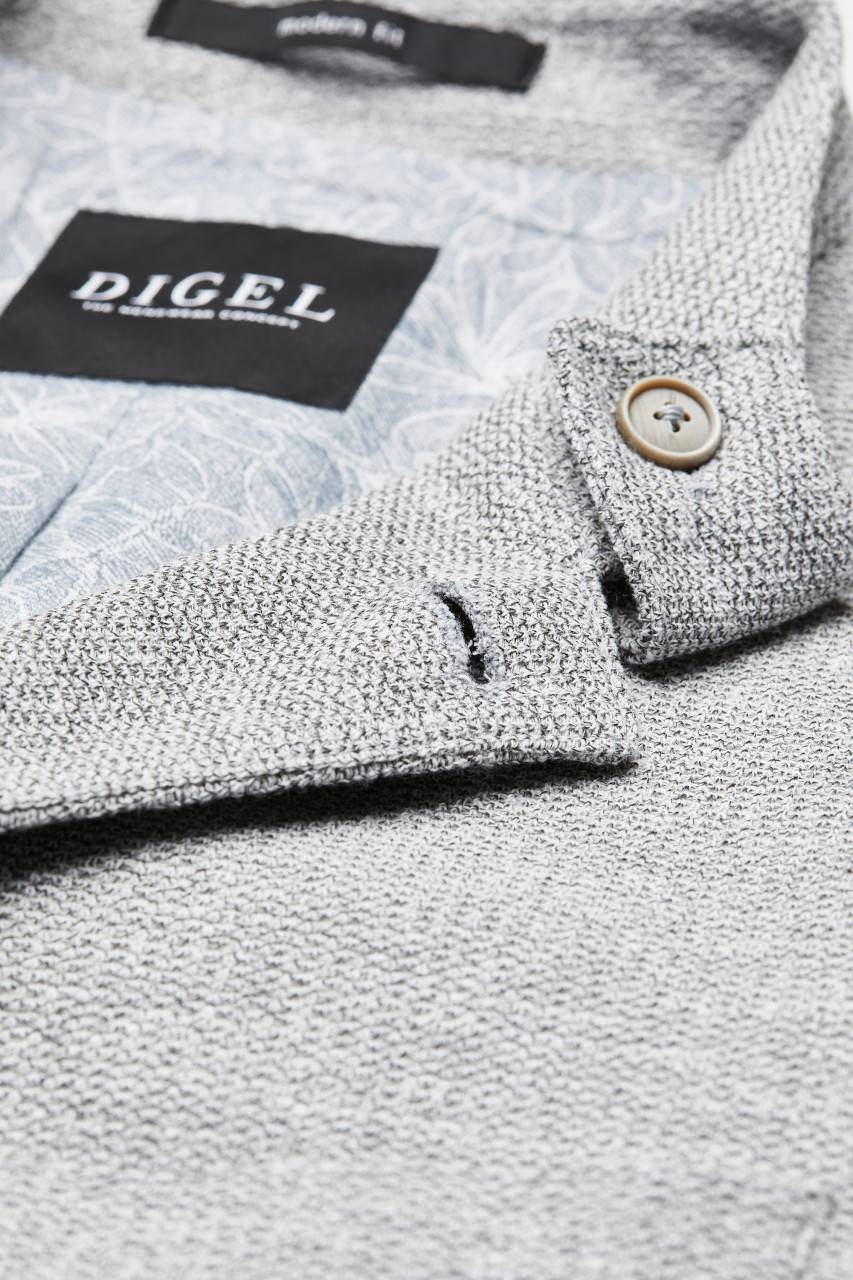Digel Giacca digel grigio chiaro in jersey modern fit collo coreana Prezzo Ridotto