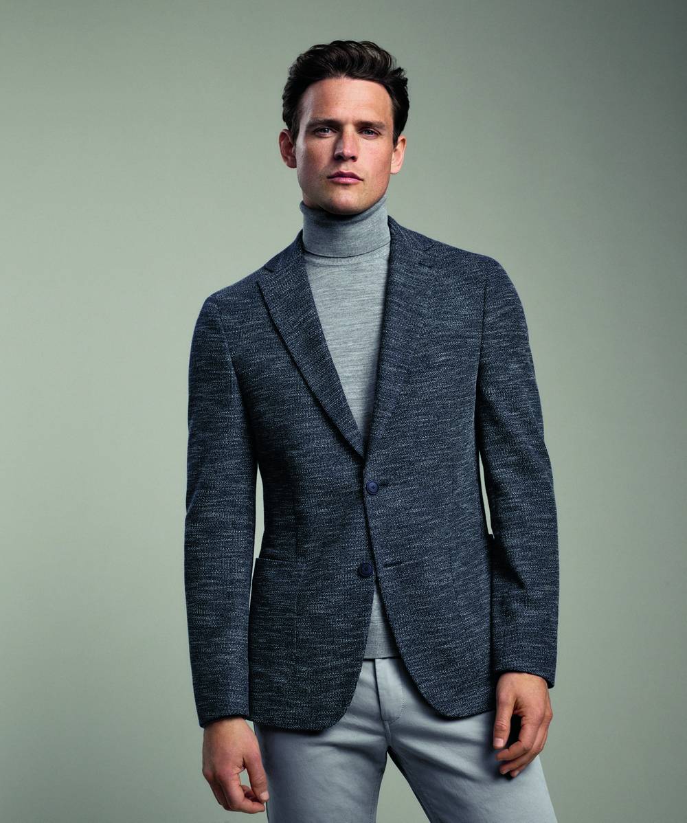 Digel Giacca in jersey blu digel drop sei modern fit Online