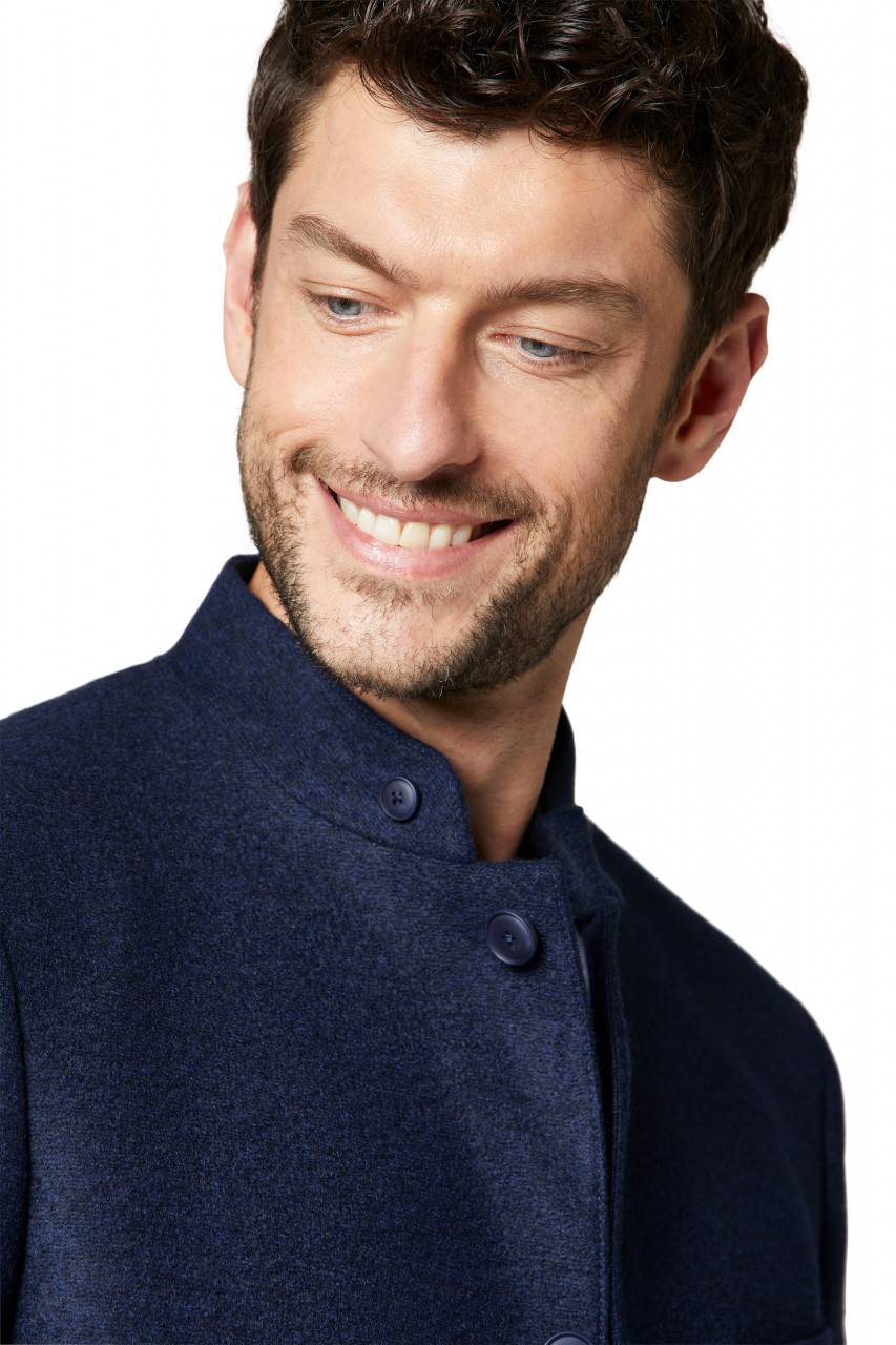 Digel Giacca blu in jersey digel collo coreana modern fit Offerte