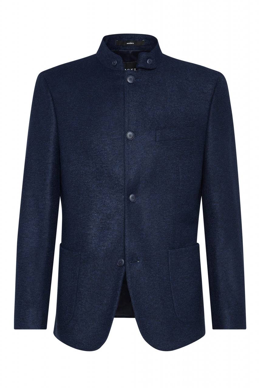 Digel Giacca blu in jersey digel collo coreana modern fit Offerte