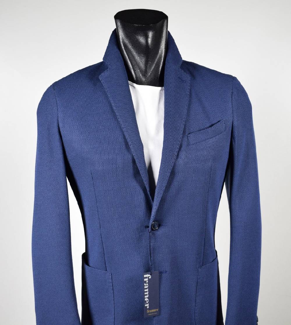 Framer Made in Italy Giacca framer informale bluette sfoderata slim fit Hotsell