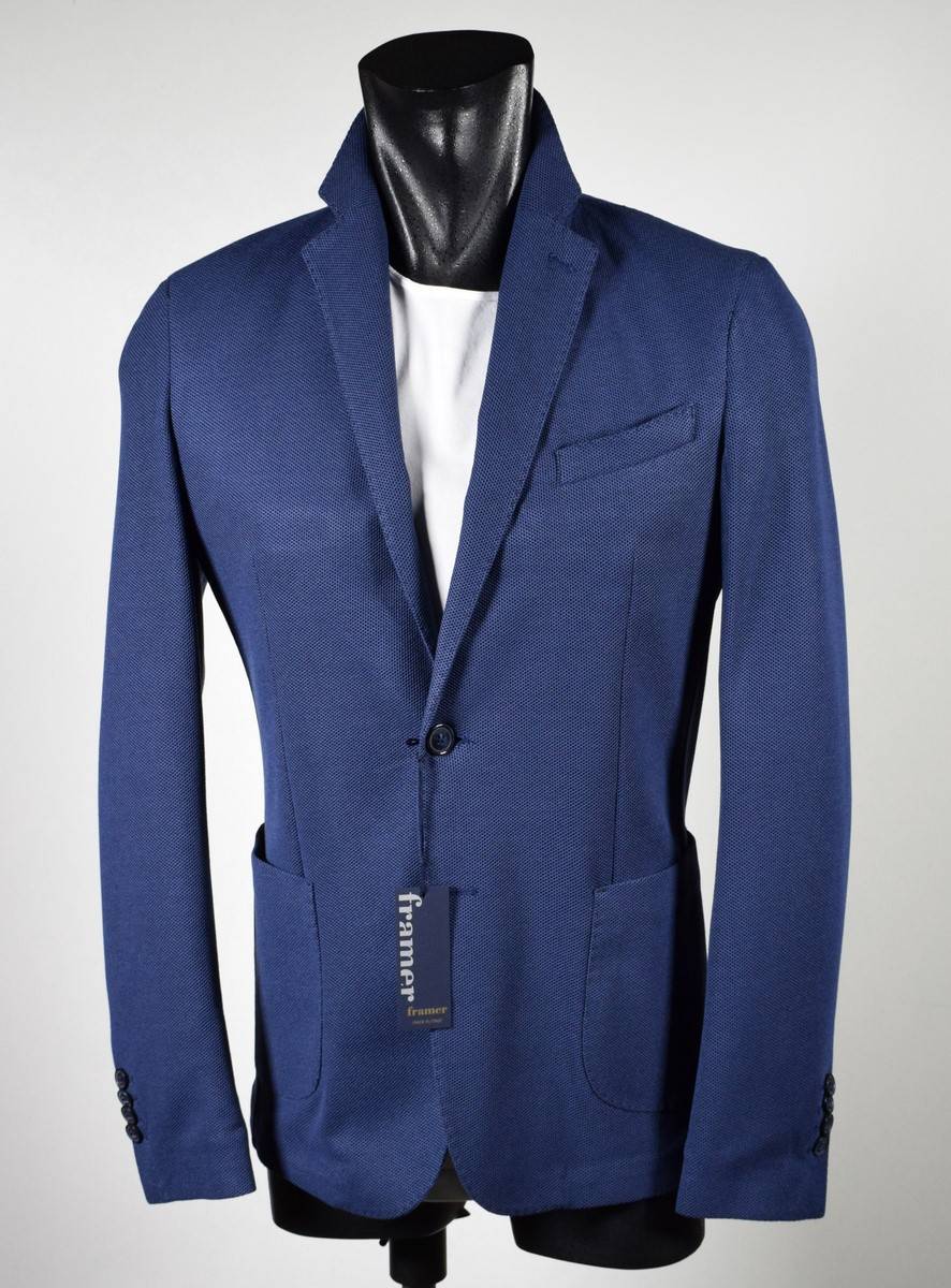 Framer Made in Italy Giacca framer informale bluette sfoderata slim fit Hotsell
