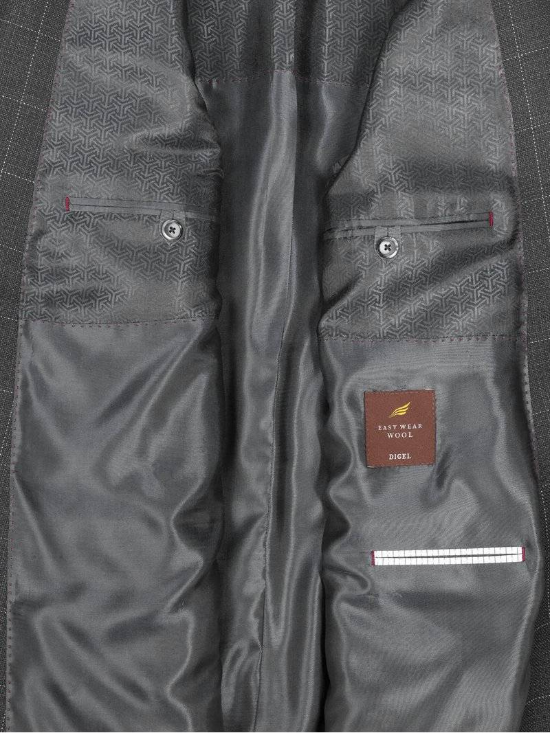 Digel Giacca grigio a quadri digel drop sei modern fit Saldi Di Fabbrica