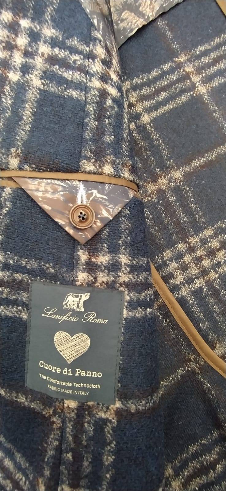 Digel Giacca blu a quadri digel in jersey sfoderata modern fit I Più Venduti