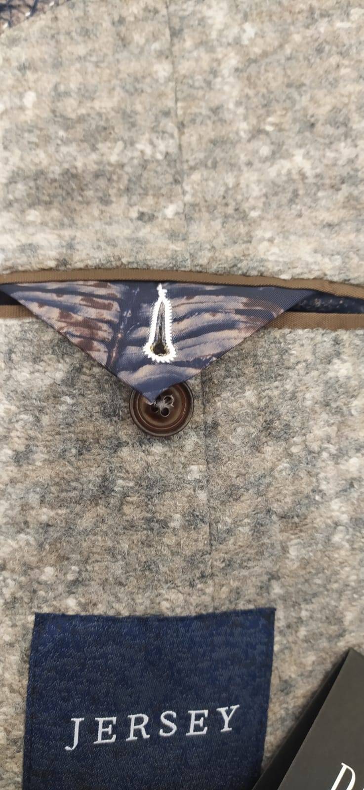 Digel Giacca beige a quadri digel in jersey sfoderata Negozio