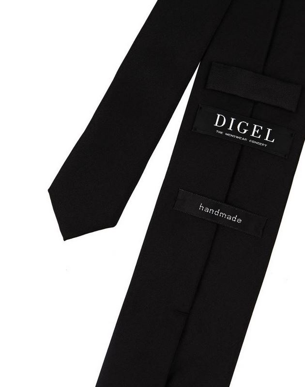 Digel Cravatta nera digel in seta pura Fino Al -60%