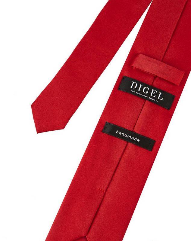 Digel Cravatta rossa digel in seta pura Shopping Online