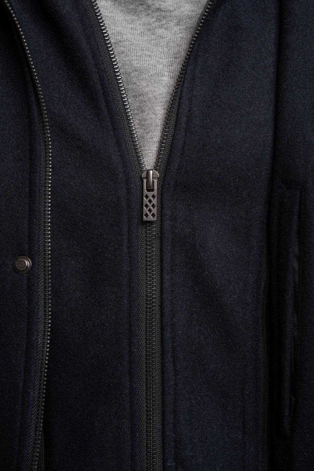 House of Cavani Cappotto cavani blu con cappuccio slim fit Prezzo di fabbrica