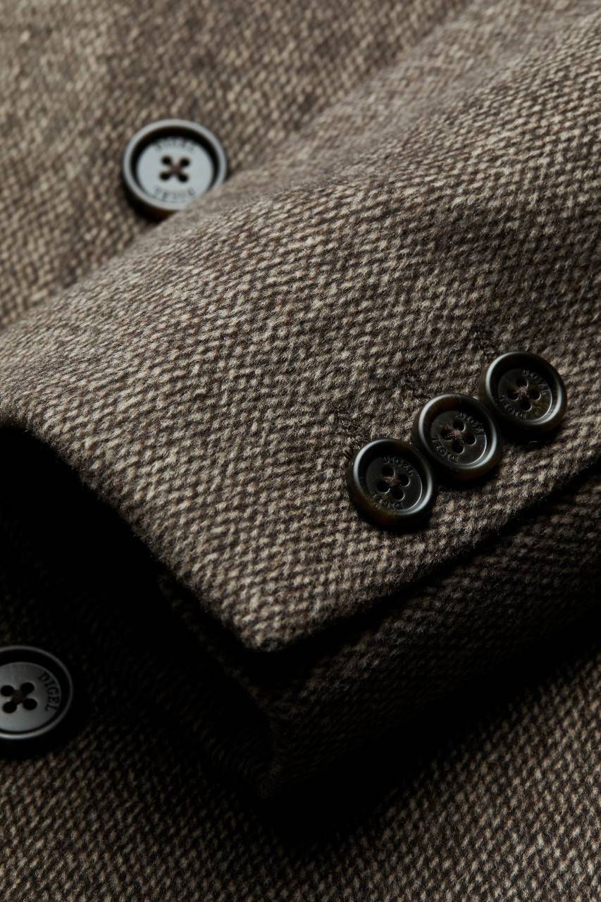 Digel Cappotto marrone digel con pettorina antivento staccabile Online
