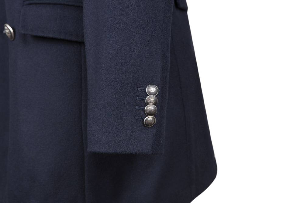 Simbols Cappotto blu doppiopetto sfoderato simbols misto cashmere Offerte