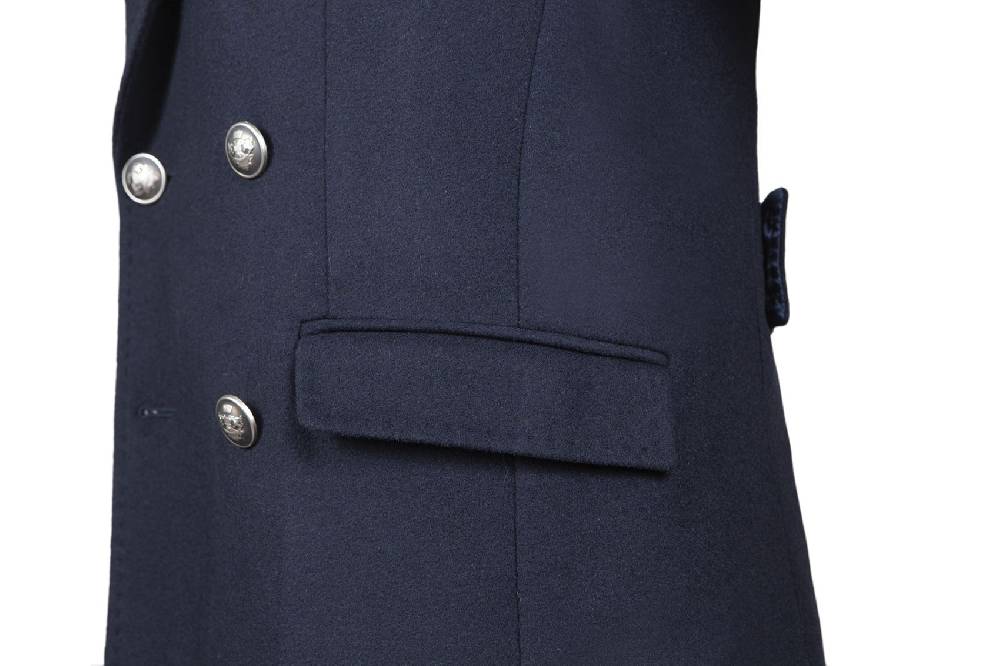 Simbols Cappotto blu doppiopetto sfoderato simbols misto cashmere Offerte