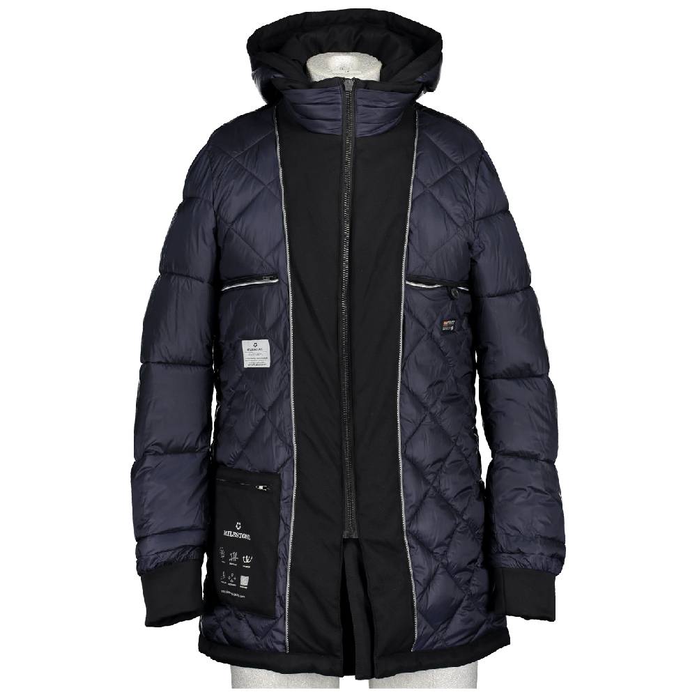 Milestone Parka blu milestone impermeabile con cappuccio staccabile Vendita Calda