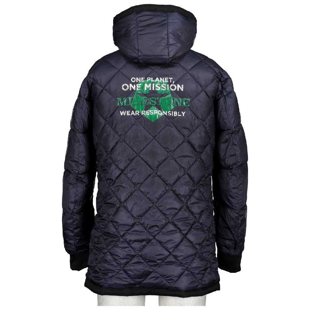 Milestone Parka blu milestone impermeabile con cappuccio staccabile Vendita Calda