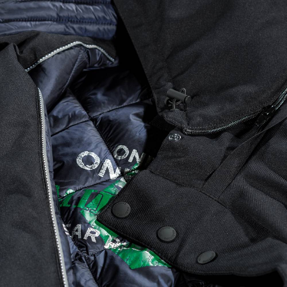 Milestone Parka blu milestone impermeabile con cappuccio staccabile Vendita Calda