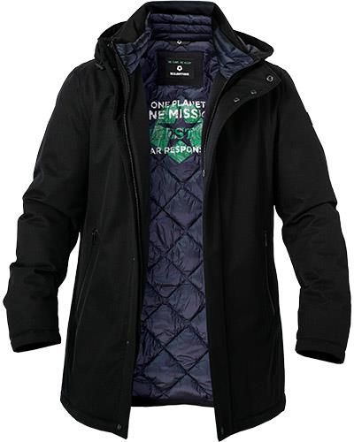 Milestone Parka blu milestone impermeabile con cappuccio staccabile Vendita Calda