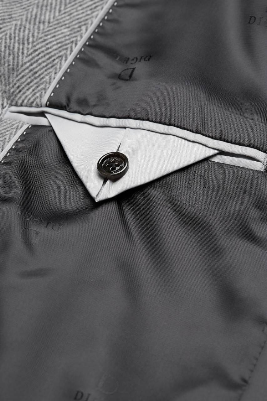 Digel Cappotto spigato grigio chiaro digel Saldi Di Fabbrica