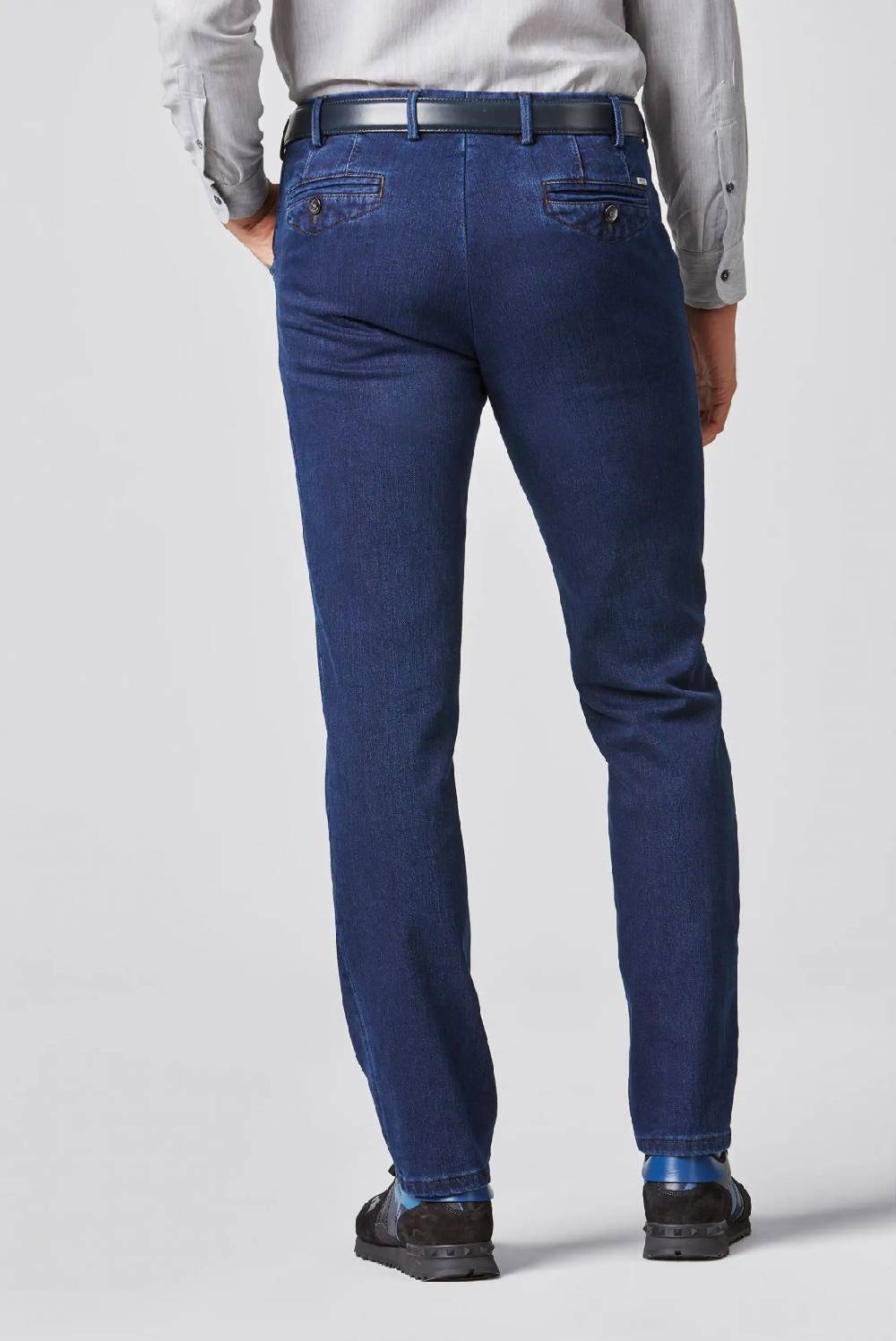 Meyer Jeans blu scuro meyer cotone e lana modern fit Moda