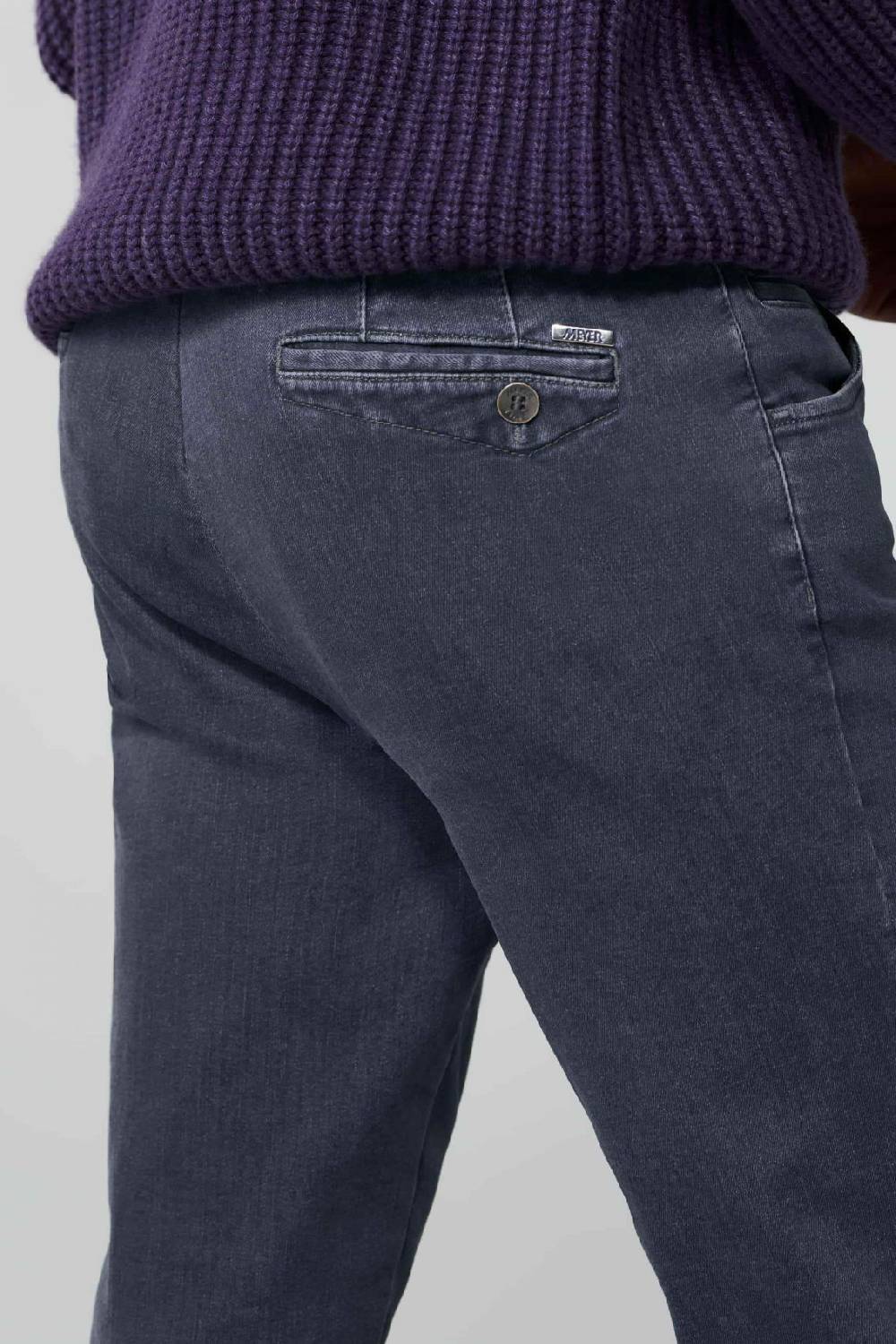 Meyer Jeans meyer grigio medio modern fit cotone denim biologico Italy
