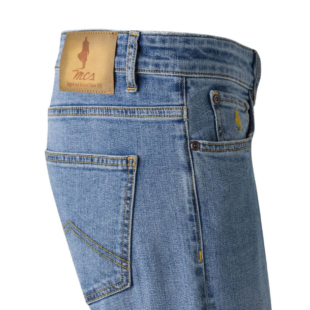 MCS Jeans cinque tasche denim lavaggio chiaro stretch mcs regular fit Nuovo