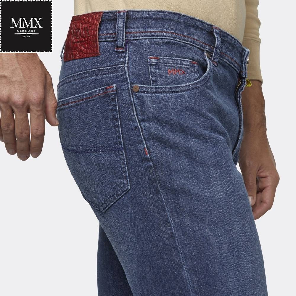 MMX Germany Jeans blu stone mmx denim stretch slim fit Consegna Veloce
