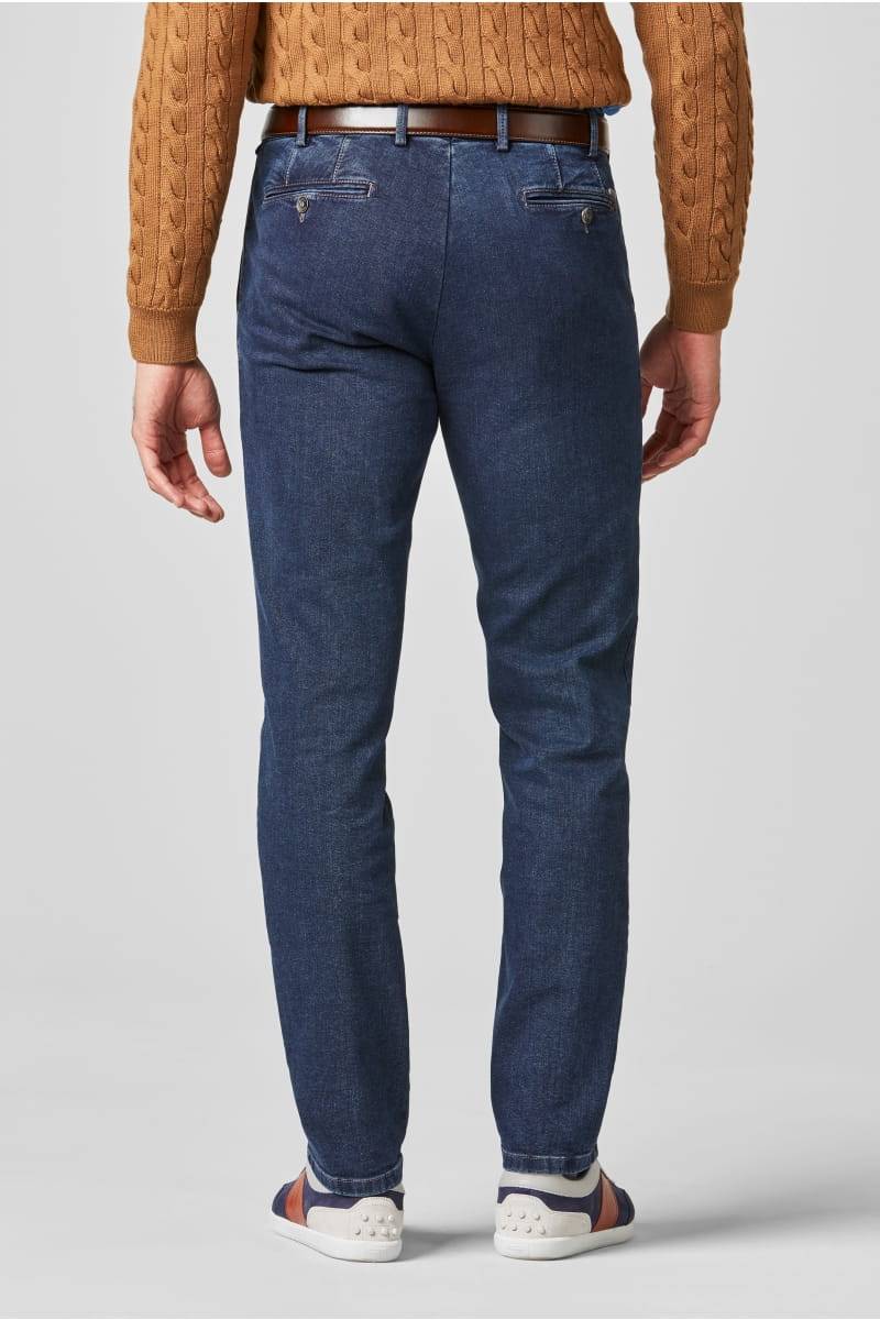 Meyer Pantalone meyer in denim blu stone super stretch regular fit Sottocosto