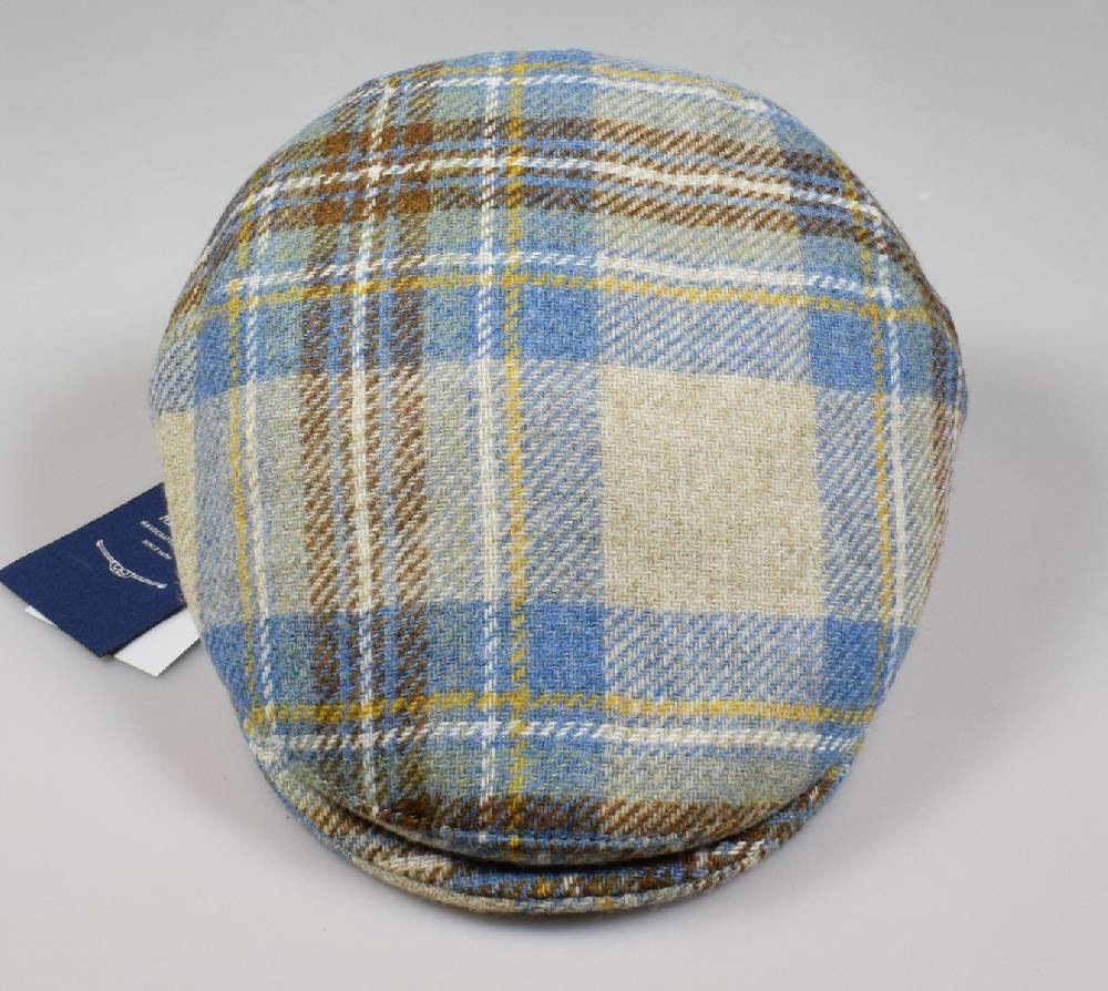 Panizza Berretto panizza peaked british in lana tartan beige Presa