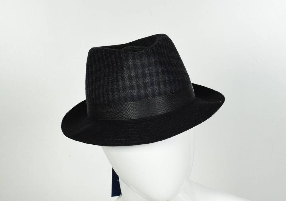 Panizza Cappello trilby panizza grigio a quadri Economico