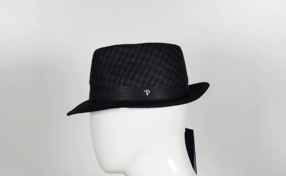 Panizza Cappello trilby panizza grigio a quadri Economico