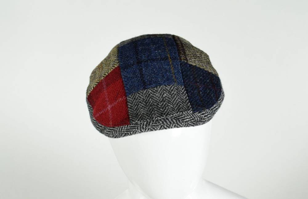 Panizza Berretto panizza a patchwork in lana harris tweed Hotsell