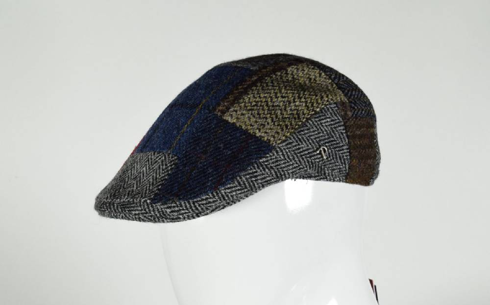 Panizza Berretto panizza a patchwork in lana harris tweed Hotsell