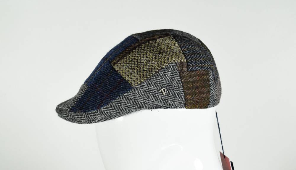 Panizza Berretto panizza a patchwork in lana harris tweed Hotsell