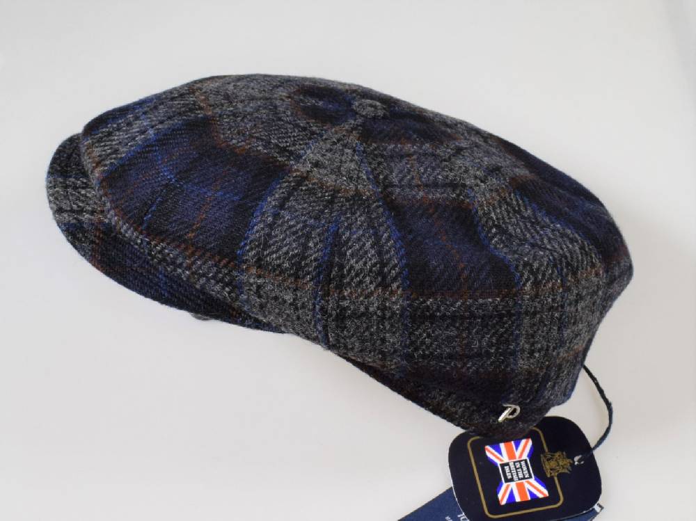 Panizza Cappello panizza fantasia british blu a quadri peaky blinders Saldi Di Fabbrica