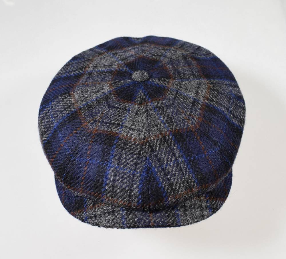 Panizza Cappello panizza fantasia british blu a quadri peaky blinders Saldi Di Fabbrica