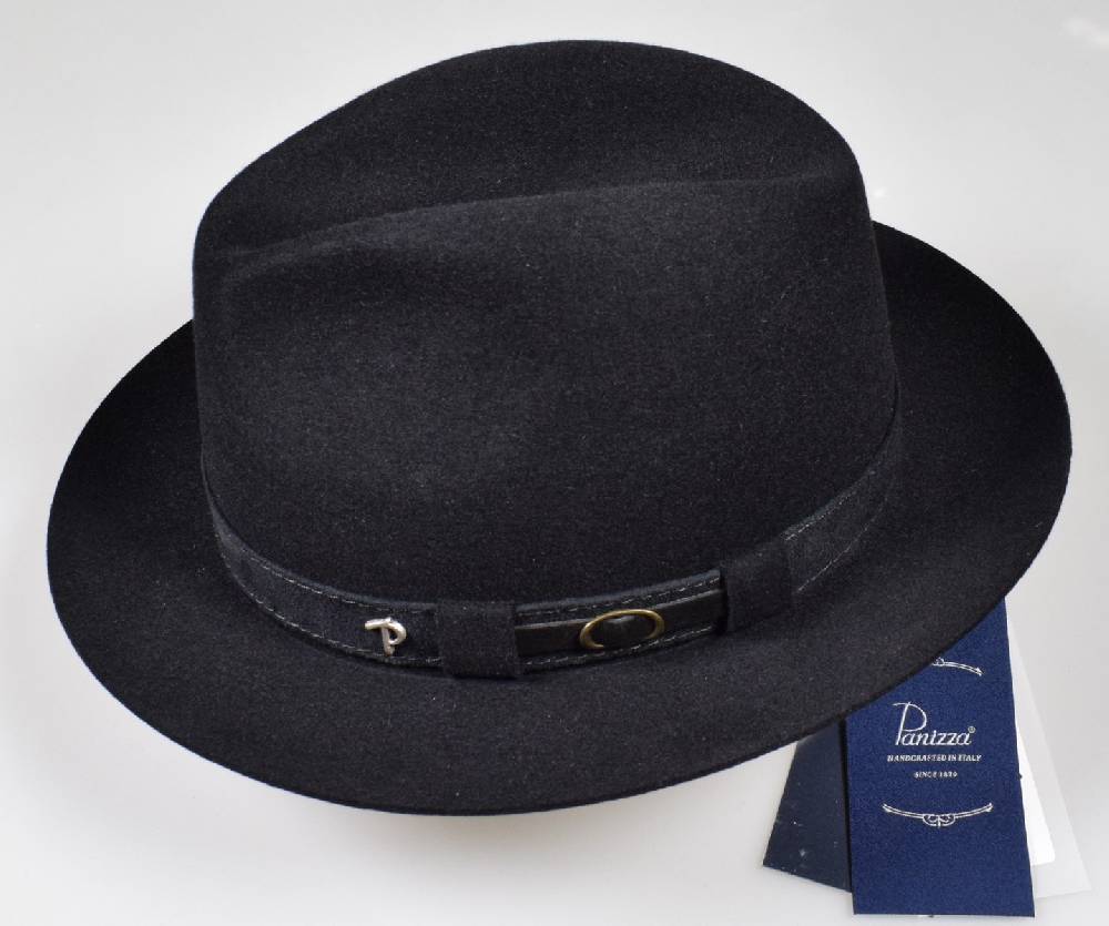 Panizza Cappello classico in feltro panizza nero waterproof Negozio