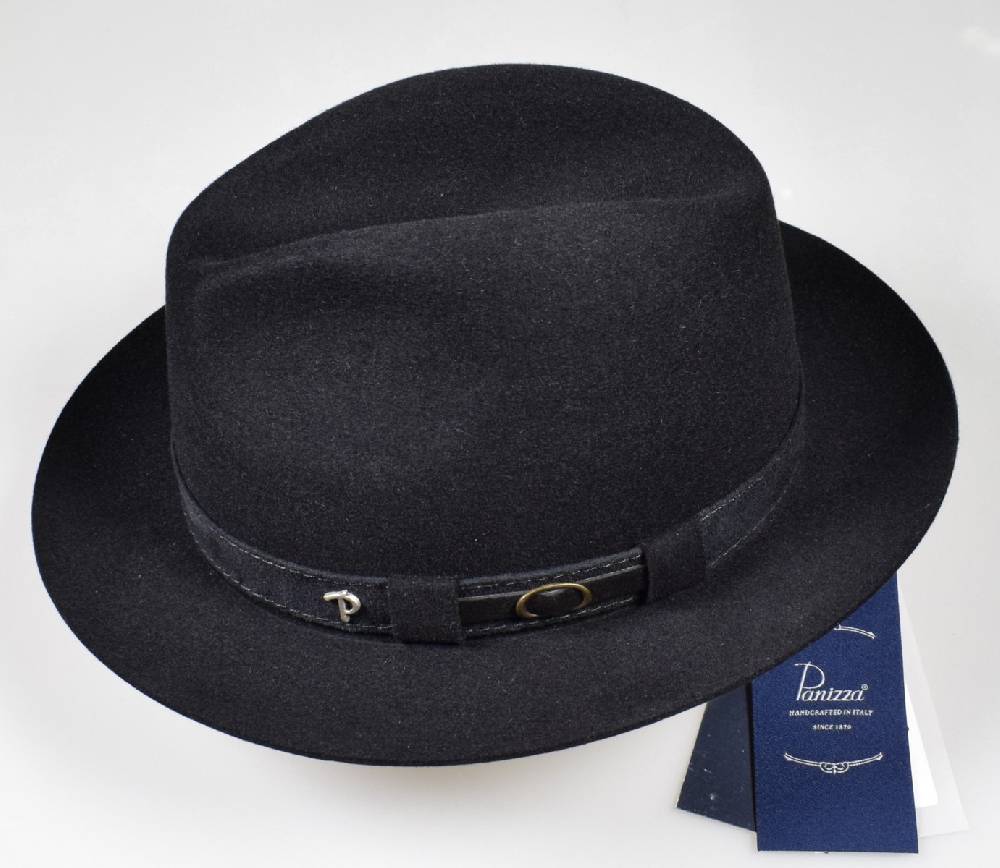 Panizza Cappello classico in feltro panizza nero waterproof Negozio