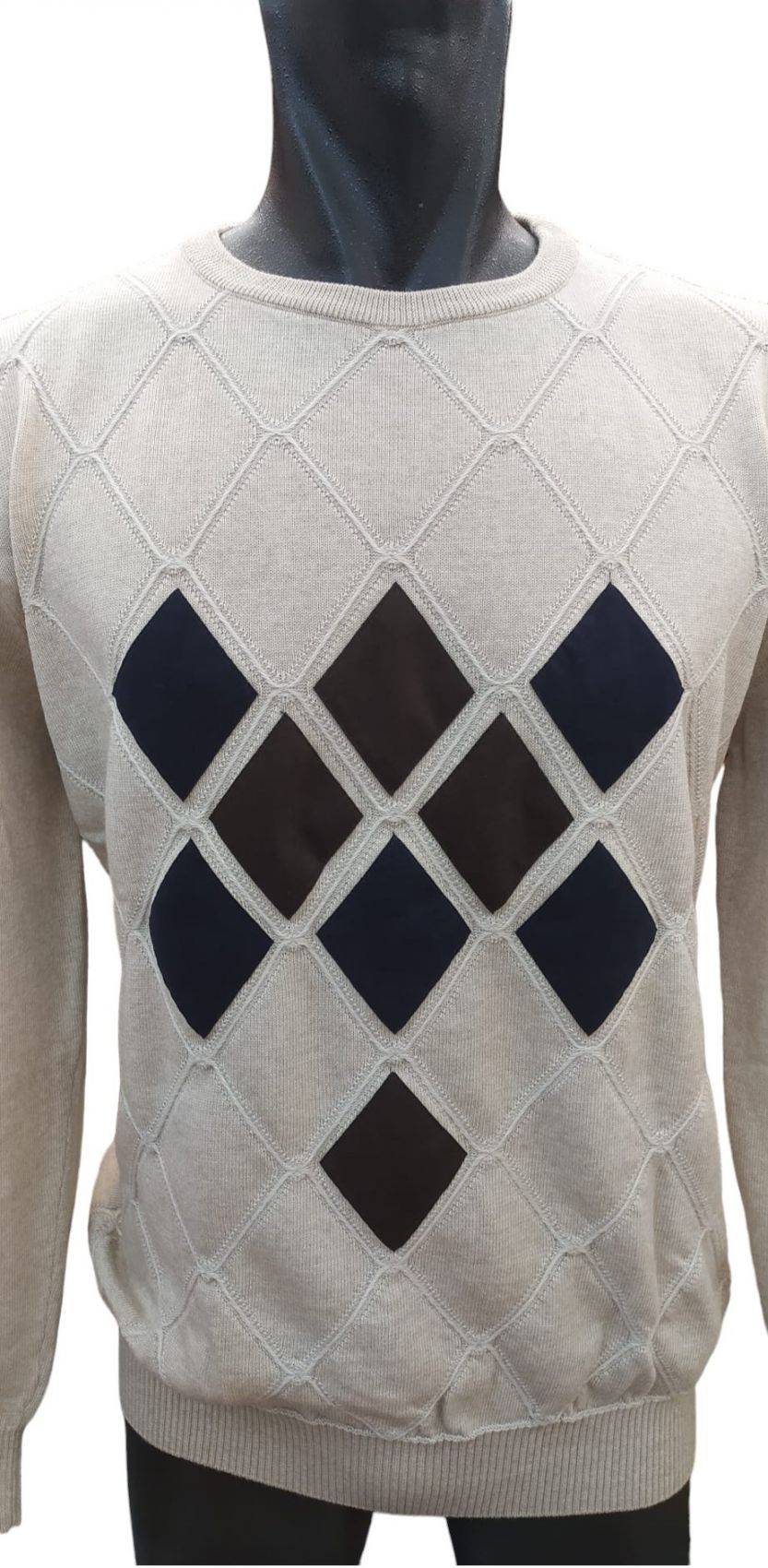 Green Coast Maglia beige girocollo green coast lana merinos zegna baruffa Italia