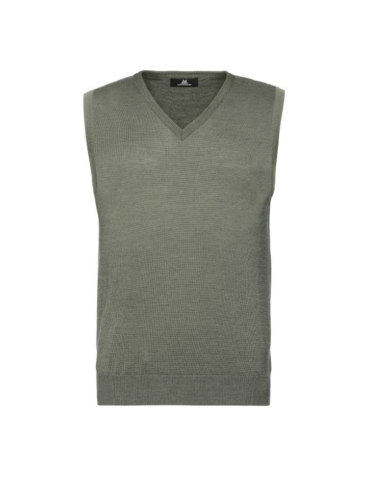 Montechiaro Gilet scollo a v montechiaro in misto lana pettinata modern fit 2025
