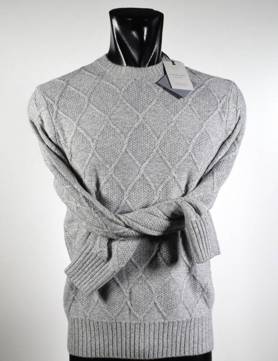 Cavalieri Milano Girocollo cavalieri milano intarsio misto cashmere Pezzi Unici