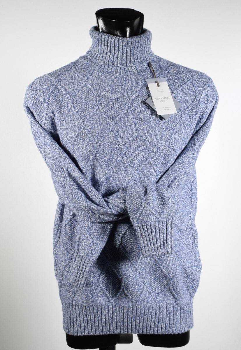 Cavalieri Milano Dolcevita misto cashmere intarsio losanga cavalieri milano Negozi Online