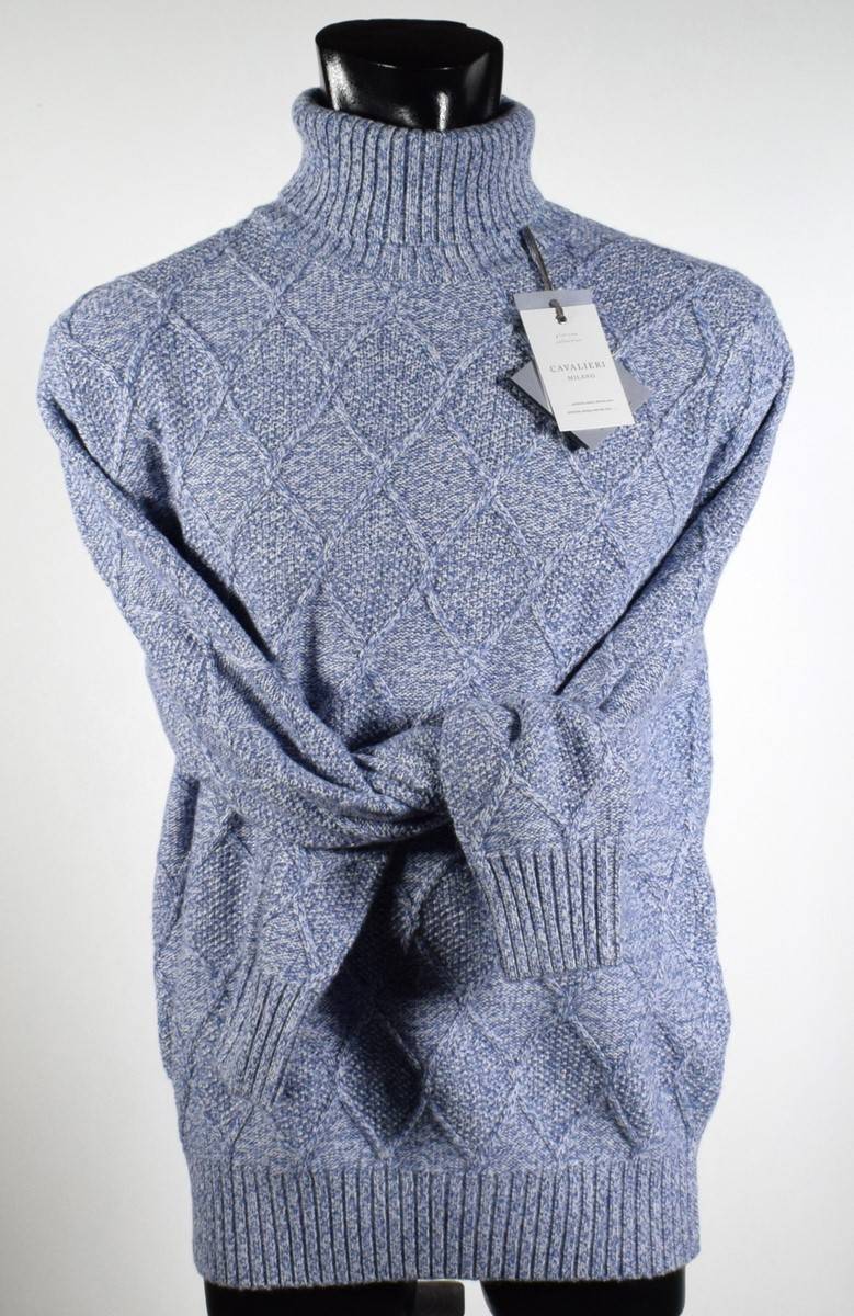Cavalieri Milano Dolcevita misto cashmere intarsio losanga cavalieri milano Negozi Online