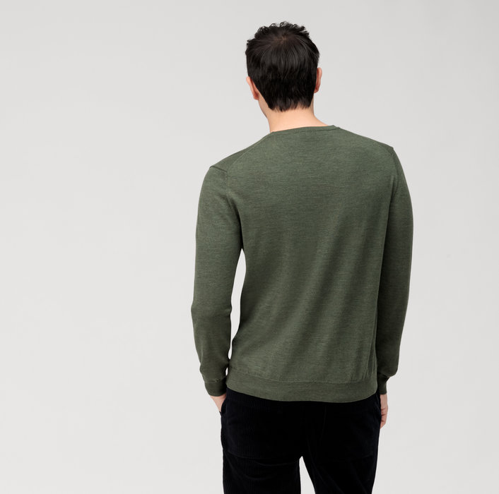 Olymp Girocollo olymp verde lana merinos regular fit Promozione Limitata