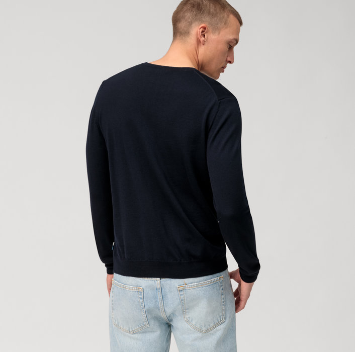 Olymp Girocollo olymp blu lana merinos regular fit Affare Del Giorno