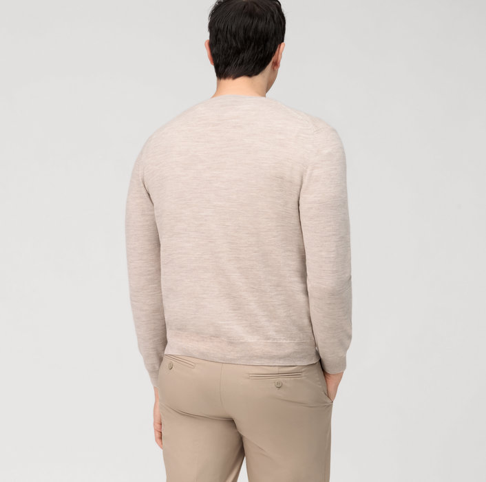 Olymp Girocollo olymp beige lana merinos regular fit Prezzo Ridotto