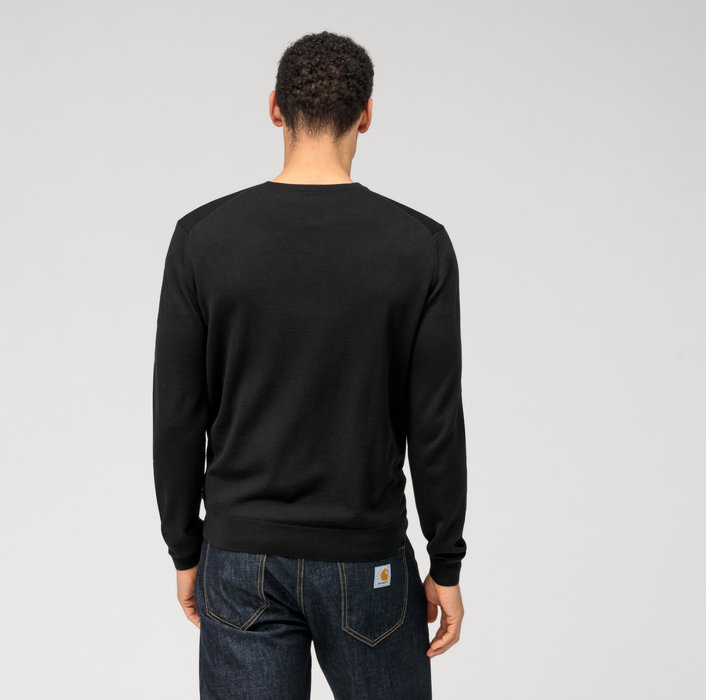 Olymp Pullover scollo a v nero olymp regular fit Sottocosto