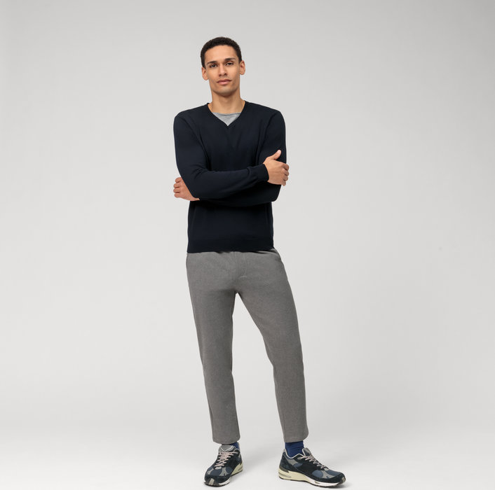 Olymp Pullover scollo a v blu olymp regular fit Sconto